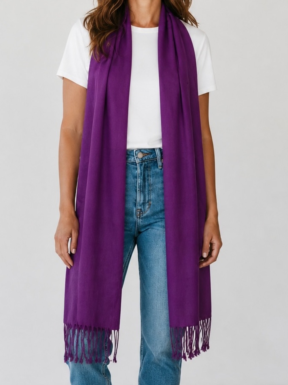 Bloomingdale's Purple Scarf Wrap Accessory
